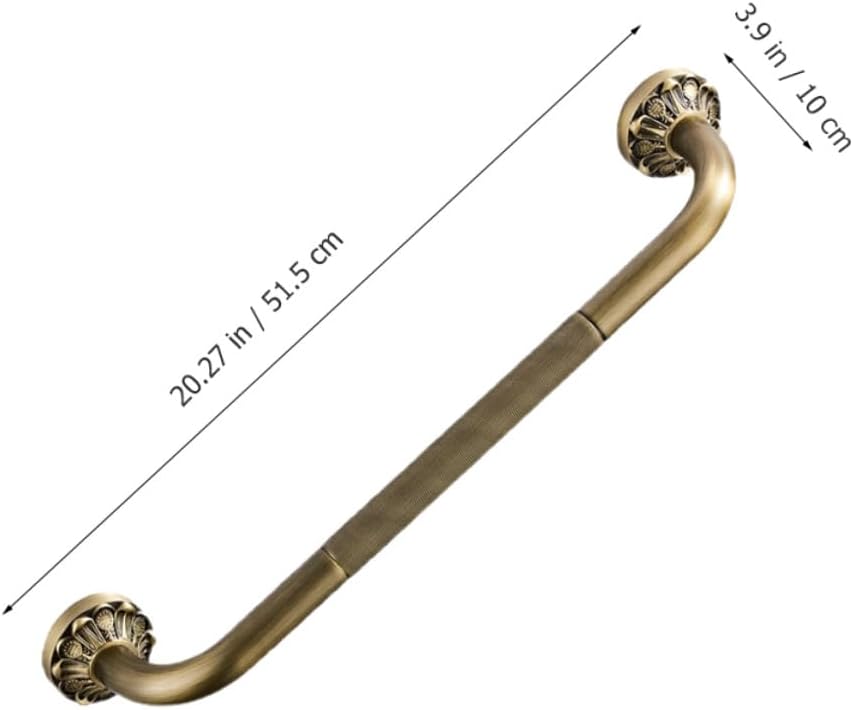 TEHAUX Copper Bathroom Safety Grab Bar with Non-Skid Handle for Toilet and Shower Use Multi-Functional Armrest and Towel Bar Elderly Support Rail for Bathtubs Stairs and Corridors Easy