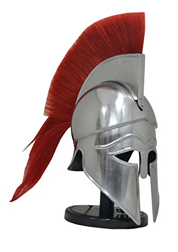 Shiv Shakti empresas Medieval griega Corinthian casco de armadura con rojo penacho Knight Spartan casco réplica Cover