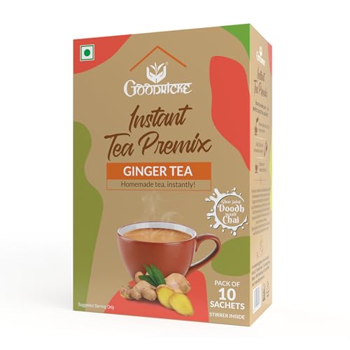 Goodricke Instant Ginger Tea Premix | 10 Sachets Ready in 10 Seco...