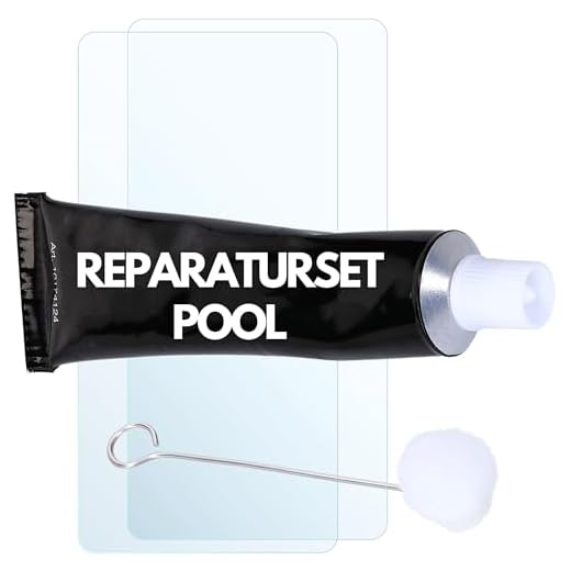 Amapool PVC-Pool Reparaturset Unterwasser 4-teilig I Unterwasserkleber I Unterwasserreparatur-Set I für trockene und nasse Flächen I Poolflicken Set I Swimmingpool Reparatur
