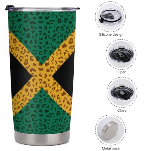Portavasos para auto estampado Jamaica 4 piezas 2.6 pulg miniatura 5