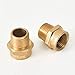 1/2” G Thread (BSP) Female to 1/2” NPT Male Connector, Brass BSP to NPT Adapter 1/2 Inch, Industrial Metal Brass G Thread to Pipe Fittings Connect (2 Pack)