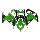 XLYPARTS ABS Plastic Fairing Kit For Kawasaki Ninja 300 EX300R 2013 2014 2015 2016 2017 Fairings Injection Molded Body Kit Bodywork Motorcycle Bodyframe Green Black 4