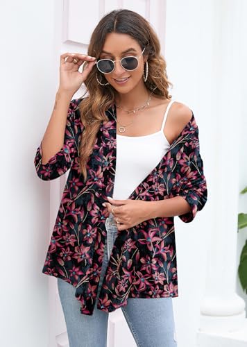 Image of Heymoments Women's Lightweight Open Front Cardigans 3 /4 Sleeve Casual Soft Drape Fall Cardigan S-2XL