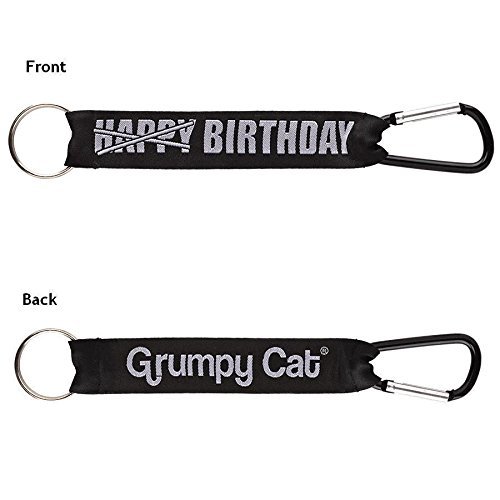 Gund Grumpy Cat Meme Happy Birthday Lanyard and Carbiner, 8
