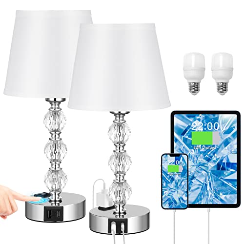Acaxin 77 Bedside Lamps For Bedrooms Set Of 2 - Crystal Nightstand Bedroom Lamp thumb #7
