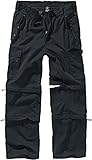 Bajos con cremallera Brandit Savannah Pantalones para Senderismo, Negro, 34W x 34L para Hombre