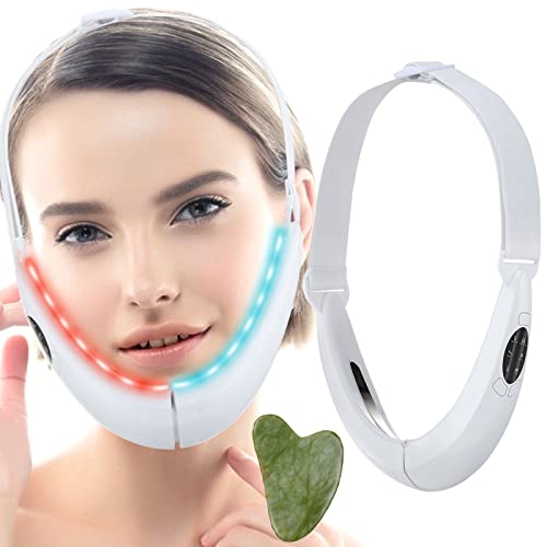 Reductor de Papada EMS Dispositivo de Belleza Facial para Papada V Masajeador Facial Papada Reductor Mujer Masajeador Facial Quita Papadas Inteligente EMS V para Cara Cinturón de Elevación Facial