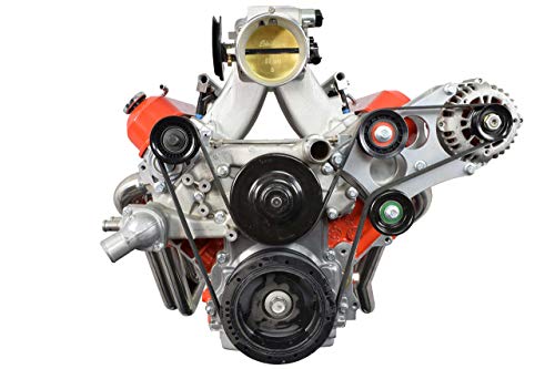 Ict Billet Heavy Duty Billet Alternator Bracket Kit Compatible With Ls Corvette Lsx Ls1 5.7L Top Driver Head Mount 551566-1 #TOP4