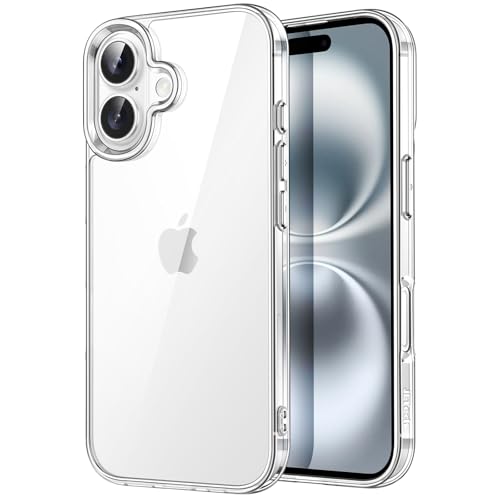 JETech Case for iPhone 16 Plus 6.7-Inch Non-Yellowing Shockproof Phone Bumper Cover Anti-Scratch Clear Back (Clear)