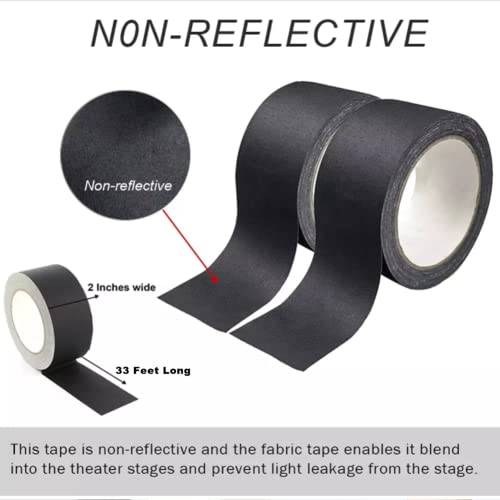 Siccoma Cloth Bookbinding Repair Tape Cloth Book Repair Tape 2 Inch By 33 Feet Self Adhesive Non Reflective Cloth Tape For Old Books Antique Books Daily Supplies (Black) #TOP4