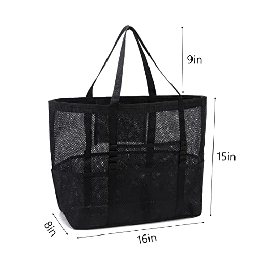 Zjimlin Mesh Beach Tote For Women Beach Toy Bag Swimming Pool Bag Travel Tote Bags Mesh Beach Bag For Women #TOP3