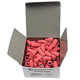 Charles Leonard Pencil Eraser Caps, Pink, 144/box (71541)