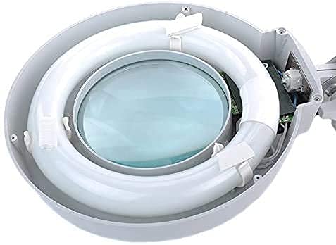 JOZZY Lupa,Gafas con luz, con luz, 10X 15X 20X Plegable, Estable Luz LED de ángulo Ajustable de 360 ° Adecuada para apreciación, Lectura, Mantenimiento, Denti