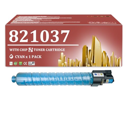 ZGHQHCDRH SP C820 Toner Cartridges High Yield Replacement Cartridge for Ricoh SP C820 821034 821037 821036 821035 Toner Cartridge for Ricoh SP C820dn C820dnT1 C820dnT2 C821dn CPrinters (1 Cyan)