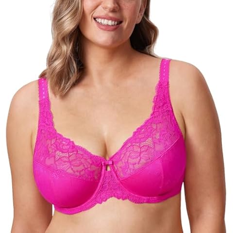 Delimira Glitter Pink Minimiser Underwire Bra 42G Cover