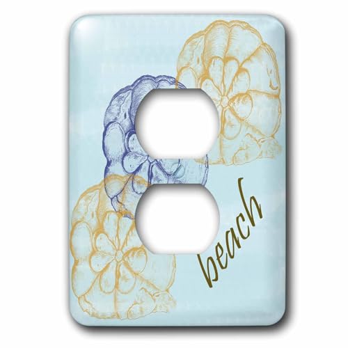 Coque pour interrupteur plage bleue 3dRose lsp_63640_6 pour décoration murale
