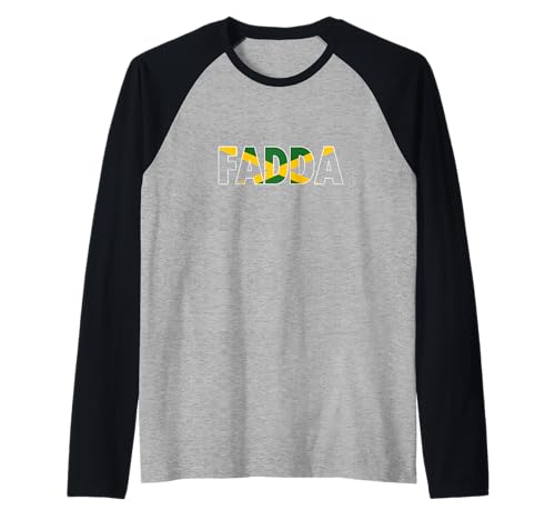 Fadda, Jamaican Dad, Funny Fathers' Day, Dad souvenir Raglan Baseball Tee