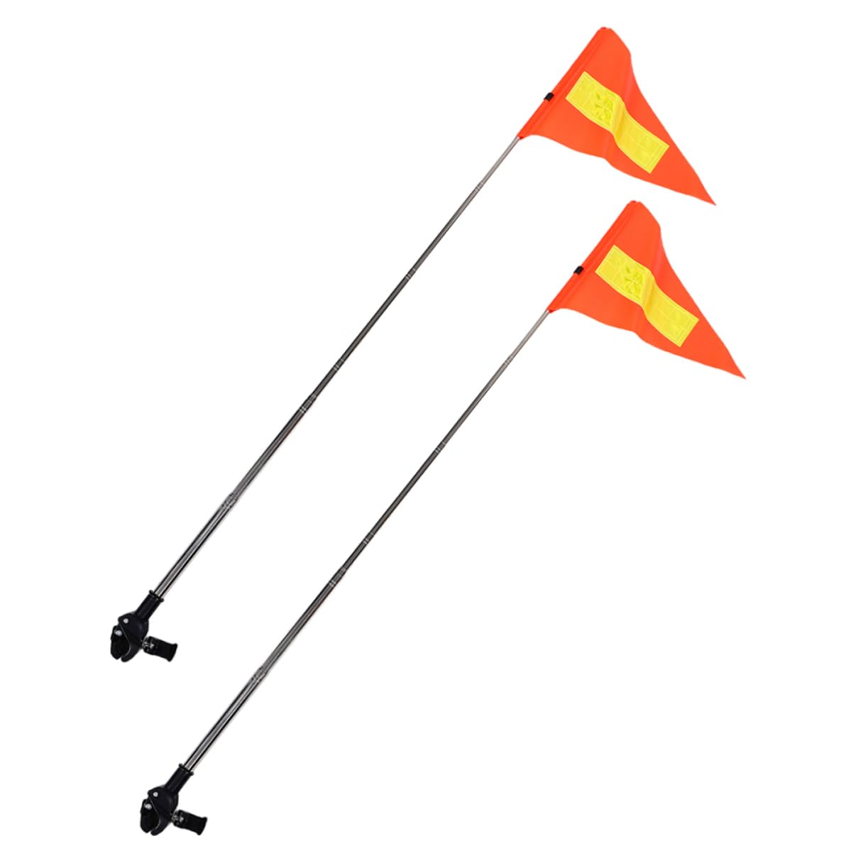 UPKOCH 2piezas Bandera De Seguridad Reflectante para Carritos De Golf Sillas De Ruedas y Bicicletas Bandera Telescópica De Seguridad