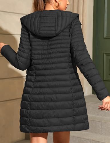 Bellivera Women's Quilted Lightweight Puffer Jacket, Winter Coats for Women Long Padded Bubble Coat3