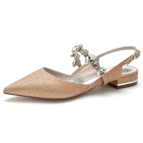 Chaussures plates de mariée en satin pour danser tout le bal de mariage