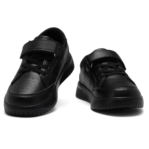 Yadurdu Kids Black Sneakers for Boys Girls Running Sports School Athletic Shoes Little Kids Walking Jogging Casual Shoes Size 1 by Yadurdu - Image 5