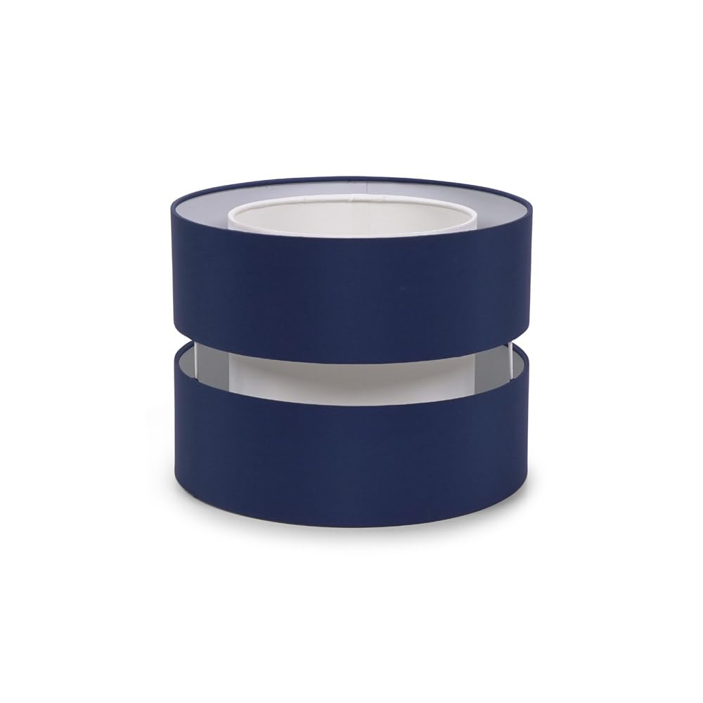 ValueLights | Small Ceiling Light Shade 2 Tier Pendant Lampshade in Navy Blue | Lamp Shades, Home Décor & Improvement Essential | 260mm Shade Width