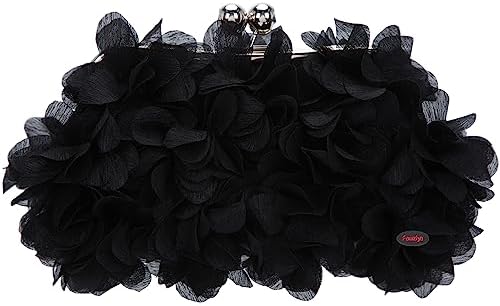 Fawziya Floral Cutch Purses For Women Evening Bags And Clutches-Black
