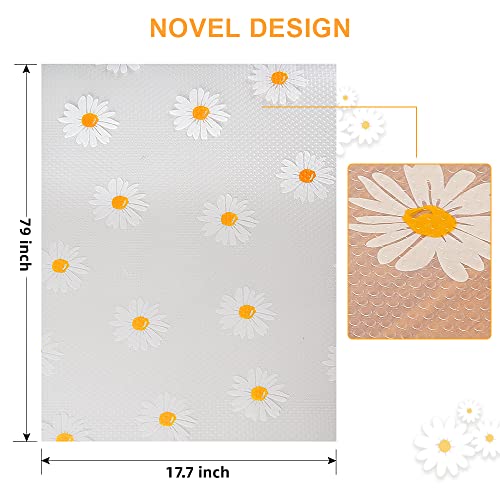Cooyes Shelf Liner For Kitchen Cabinets Non-Adhesive Drawer Liner Non-Slip Refrigerator Liner - Best Shelf Liner, Fridge, Drawer, Cupboard Liner (Daisy,17.7 X 79 Inch) #TOP1