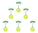 Mimilure Rubber Fishing Bobber Stopper,6 in 1 Float Sinker Stops,Black Orange & Colorful Oval Cylinder,L M S Float Stop Available (Green & Oval, M-150PCS)