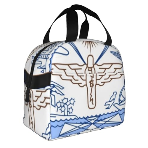 Marshall Islands Emblema Nacional Lunch Box Lunch Bag Con Correa Ajustable Bolsa Térmica Aislada Porta Alimentos Reutilizable Para Escuela Adolescentes Meriendas