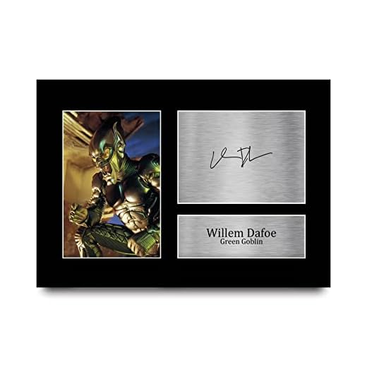HWC Trading A4 Willem Dafoe Spider-Man Green Goblin Los Regalos Imprimieron La Imagen Firmada Del Autógrafo Para Los Fans De La Memorabilia De La Película