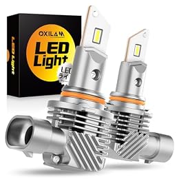 OXILAM 9005 Light Bulb 400% Brightness, 6000K White Light Full Illumination No Dark Spot, 1:1 Design Wireless Plug and Play, 98% Vehicles Compatible, IP67 Waterproof, Pack of 2