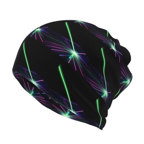 JIUTY Laser Lights   Gorro multifuncional con máscara facial, polaina de cuello de invierno para actividades al aire libre, color negro