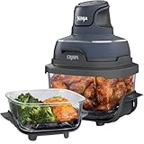 Ninja Crispi 4-in-1 Glass Air Fryer | 450°F | Non-Toxic | 4QT & 6-Cup Glass Containers w/Lids | Microwave, Freezer, Dishwasher Safe | Max Crisp, Air Fry, Bake, Recrisp | Cyberspace Gray, FN101GY