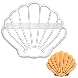 BAKERLOGY Scallop Shell Cookie Cutter - Bake Nautical Beach Treats - Detailed Biscuit Cutter Design for Baking and Crafts, ideal on fondant, dough, clay