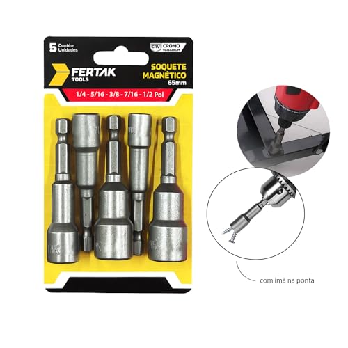 Kit Jogo De Pontas Bits Soquete Canhão Parafusadeira Fertak