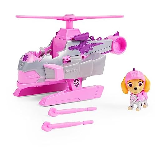 Paw Patrol, Rescue Knights Skye Transforming Toy Car with Collectible Action Figure, Kids Toys for Ages 3 and up