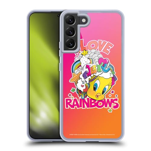 Carcasa para Samsung S22+ 5G Looney Tunes arcoíris funda gel suave transparente trasera