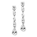 Mariell Gorgeous Linear Mix-Shape Cubic Zirconia Bridal, Prom & Holiday Dangle Earrings - Platinum Plated