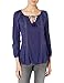Lucky Brand Women's Mixed-Lace Peasant Top