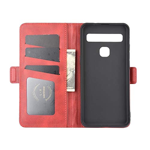 JSLY – Capa de couro de folha horizontal com fivela dupla face Carismática TCL 10L com suporte, comp