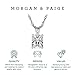 MORGAN & PAIGE .925 Sterling Silver Platinum Plated Solitaire 3/8