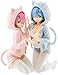 CUUGF 2 Pezzi Squisito Anime Giapponese Re: la Vita in Un Mondo Diverso da Zero Maid REM RAM Action PVC Figure Model Collection Giocattoli per Bambole Ornamenti per Adulti Giocattolo Regali di Natale