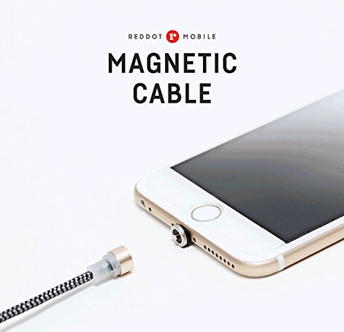 REDDOTMOBILE Genuine Detachable Magnetic Charging Fast Charger (No Data Sync) 3.6FT (2.2A) Cable with Micro USB/Android Phone Magnetic Connector for Micro USB 2.0