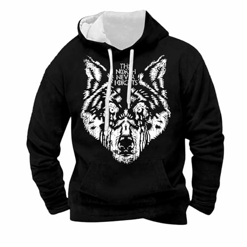 Sweat Capuche Doublé Sherpa Homme Chaud contre le Froid Glacial Automne Hiver