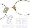 5 pares de cubiertas para almohadillas nasales deslizables, silicona suave, antideslizantes, para anteojos y gafas de sol (5 pares, blanco, talla L) 2