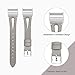 bayite Leather Bands Compatible Fitbit Charge 2, Replacement Genuine Wristband Straps Women Men, Gray Small