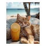 Matériaux : nos kits d'art diamant chat relaxant avec jus d'orange pour adultes sont fabriqués à partir de matériaux de haute qualité. Chaque kit comprend une toile de qualité supérieure, des diamants en résine vive et tous les outils dont vous avez besoin, garantissant une expérience durable et satisfaisante pour les adultes.