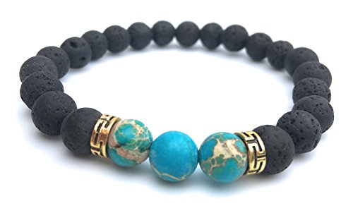 Vitality Extracts Turquoise - Essential Oil Diffuser Bracelet Aromatherapy, Meditation, Crystals and Healing Stones, Stress Relief, Chakra, Handmade